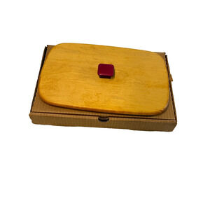 1996 Longaberger Holiday Cheer Lid Red Knob #58521 NIB 12"L x 8"W